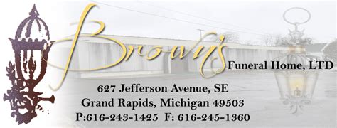 All Obituaries | Brown's Funeral Home Ltd. | Grand Rapids MI funeral ...