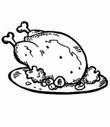 Fried Chicken And Roasted Potato Coloring Pages  Download & Print sketch template