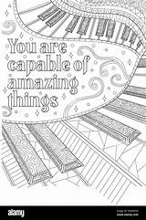 Piano Keys Coloring Pages sketch template