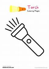 Torch Coloring Pages For Kids Free Printable  Art & Craft sketch template
