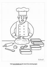 Free Baker Coloring Page  Printables Kidadl sketch template