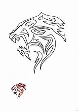 Tribal Tiger Coloring Page In PDF  Download Templatenet sketch template