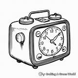 Alarm Clock Coloring Pages  Free & Printable sketch template
