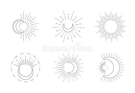 Outline Sun And Moon Icon - Kremi Png