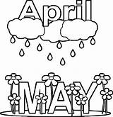 April Showers Coloring Pages sketch template