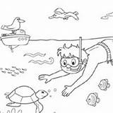 Snorkeling Fun » Coloring Pages Surfnetkids sketch template