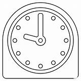 Timer Clock Emoji coloring Page  ColouringPages sketch template
