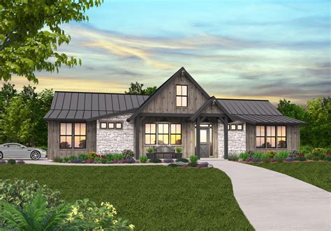 Cuthbert Modern Farmhouse Plan | One Story Farmhouse Designs | Modern farmhouse plans, Simple ...