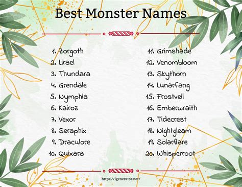 Monster Name Generator | 539 Monster Name Ideas