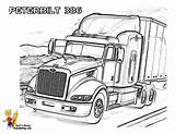 Peterbilt Semi Truck Coloring Page Drawing Sketch sketch template