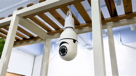 SpySyt 360° Moving Head Lightbulb Camera, HD Wifi Security Camera, Active Defense Ceiling Camera ...