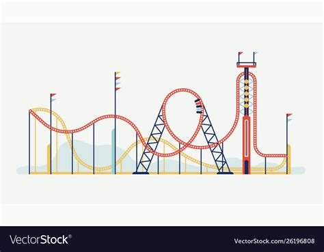 Rollercoaster design element Royalty Free Vector Image