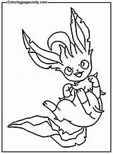 Cute Leafeon Coloring Page  Free Printable Pages sketch template