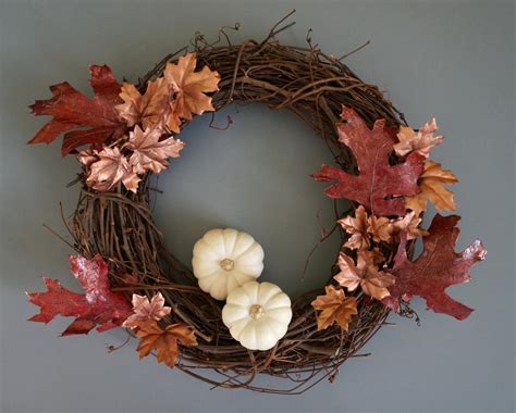 A DIY Fall Wreath with Metallic Shine