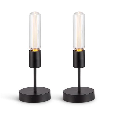Battery-Operated Metal Tabletop Lamps with Edison Bulb and Timer Feature (Set of 2) - Walmart ...