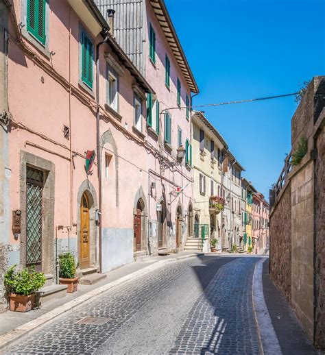 Soriano Nel Cimino in a Summer Morning, Province of Viterbo, Lazio, Central Italy. Editorial ...