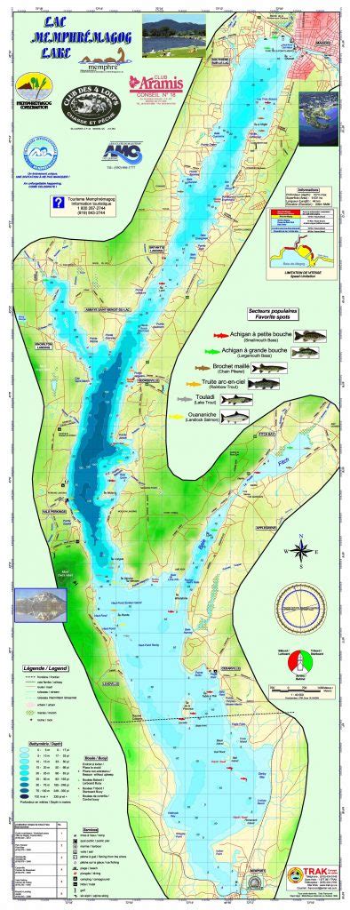 Lac Memphrémagog carte – Salmonides.com