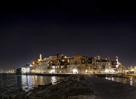 The Night Sky above the Ancient Old Jaffa Port in Tel Aviv ...