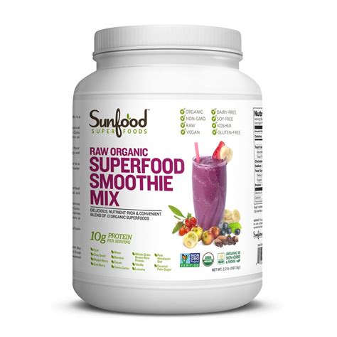 Sunfood Superfoods Organic Superfood Smoothie Powder, 2.2 Lb - Walmart.com - Walmart.com