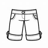 Premium Vector  Denim shorts Outline For coloring On A White Background sketch template