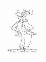 Easy Goofy coloring Page sketch template