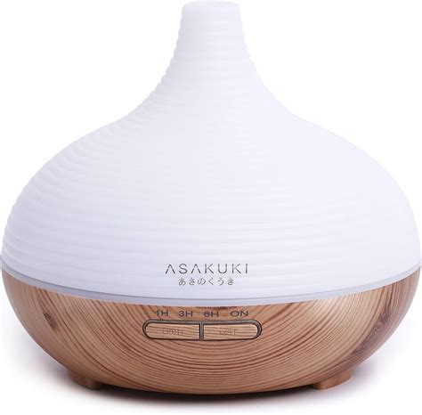 Amazon.com: ASAKUKI 300ML Premium, Essential Oil Diffuser, Quiet 5-in-1 Humidifier, Natural Home ...