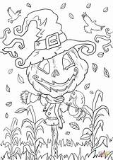 Coloring Scarecrow Goosebumps Scarecrows Printable Slappy Crow  sketch template