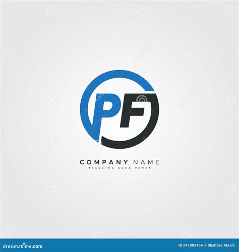 Initial Letter PF Logo, Simple Alphabet Logo Stock Vector ...