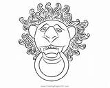 Door Knocker Coloring Page For Kids  Free Antiques Printable sketch template