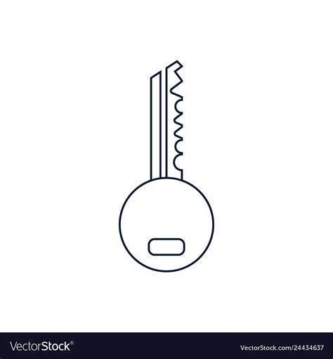 Outline key iconfor web design Royalty Free Vector Image