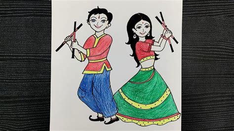 Navratri Festival Garba Drawing // Navratri Special Garba Drawing in 2022 | Navratri festival ...