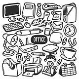 Free Vector  Office Stickers Hand Drawn Doodle Coloring sketch template