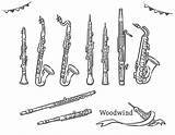Clarinet Coloring Page sketch template