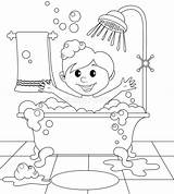 Bathroom Coloring Stock Illustrations – 581  sketch template