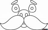 Mustache Coloring Page  Easy Drawing Guides sketch template