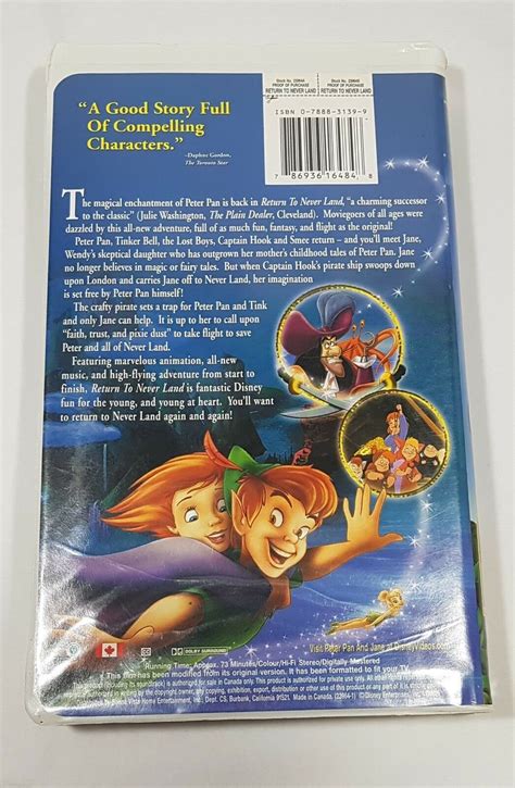 Walt Disney Peter Pan in Return to Never Land VHS 2002 in | Etsy