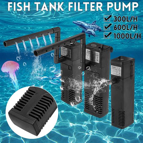 New 250L 220V-240V Submersible Water Pump 3/4/8/22W Fish Tank Aquarium Internal Filter Pump ...
