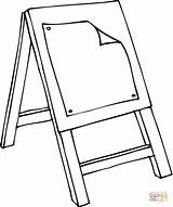 Easel coloring Pages sketch template