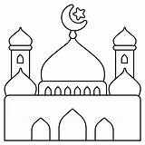 Masjid Moschee Mosque Moschea Mewarnai Ausmalbilder Colorare Zum  sketch template