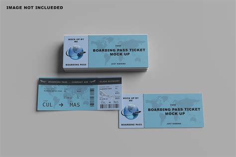 Premium PSD | Boarding pass mockup