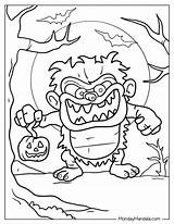 40 Monster Coloring Pages Free PDF Printables sketch template