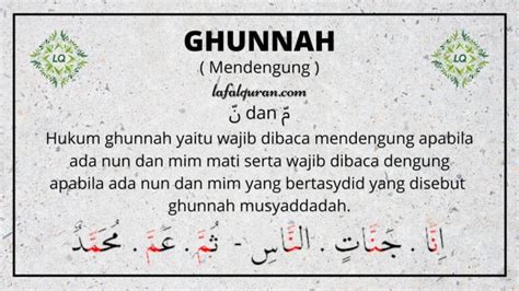 Hukum Bacaan Ghunnah Adalah - Homecare24