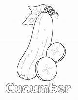 Coloring Pages Of Cucumbers sketch template