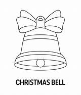 Coloring page With Christmas Bell For Kids 12748329 Vector Art At Vecteezy sketch template