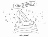 Cinderella Glass Slipper Coloring Page Sketch Coloring sketch template