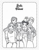 Barbie Friends Coloring Pages sketch template