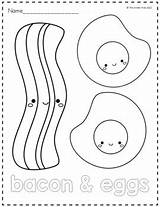 Bacon Coloring Book sketch template