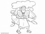 Moses On Mount Sinai Coloring Page Sketch sketch template