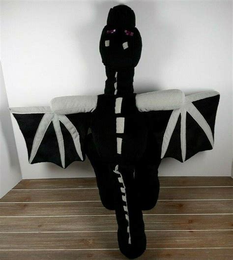 Minecraft Ender Dragon Plush Black Deluxe Jinx Spin Master 24" Long 21 ...