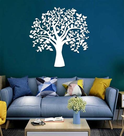 Buy Beautiful Tree Design In White Wooden Wall Hangings at 32% OFF by WallMantra | Pepperfry